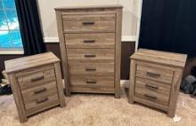 Chest Of Drawers & 2 Matching Side Chests