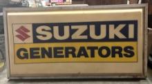 1970's Suzuki Generators Light Up Store Sign