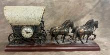 United Cast Metal Wagon Lamp & Clock
