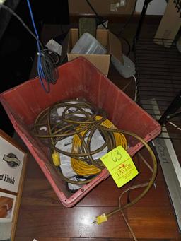 Tote Of Heavy Duty Extenstion Cords