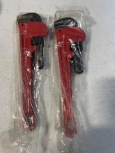 Set Of 2 Steel Kal Sho 10" Pipe Wrench