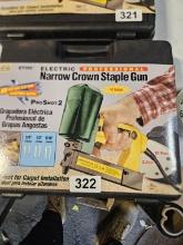 Narrow Crown Staple Gun (electric) For Carpets