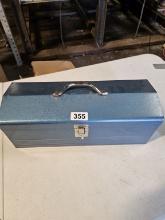Blue Tool Box With Tray 19 X 17