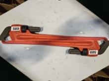 Ridge HEX Pipe Wrench 2" Saw Capacity Smooth 24"