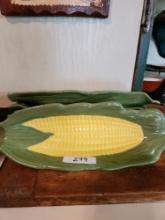 4 Glass Corn Holder Dishes