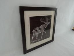 Moose Print in Frame