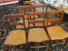 Set of (6) Birdseye Maple Chairs