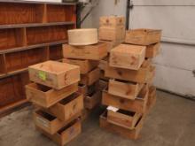 (30+/-) Wood Line Crates