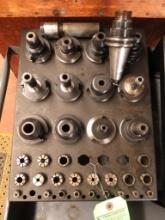 (13) Tapered Shaft Milling Machine Tool Holder & Misc.