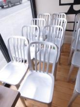(8) Brushed Aluminum Chairs