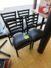 (4) Ladder Back Metal Chairs