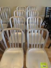 (8) Brushed Aluminum Chairs