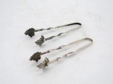 (2) Pairs of Sterling Silver Tongs