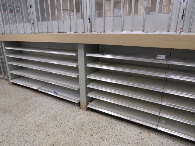 MADIX WALL SHELVING 48IN TALL 18/18 - 16FT RUN - SOLD BY THE FOOT