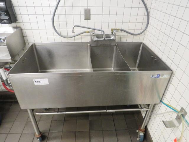 48-INCH 3-COMPARTMENT SINK