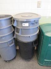 32-GALLON ROUND TRASH CANS