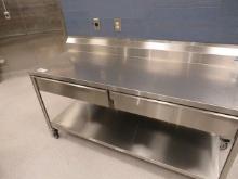 6FT STAINLESS STEEL TABLE 24" DEEP
