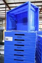BLUE PLASTIC COLLAPSIBLE CRATES