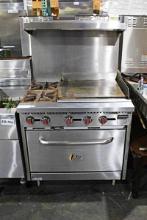 CPG 3' GAS 2-EYE BURNER W/ FLAT GRILL AND OVEN