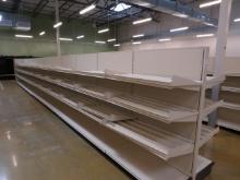 LOZIER GONDOLA SHELVING - 72IN TALL 22/22 44FT RUN W/4FT END CAP - SOLD BY THE FOOT