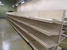 LOZIER GONDOLA SHELVING - 72IN TALL 22/22 40FT RUN W/4FT END CAP - SOLD BY THE FOOT