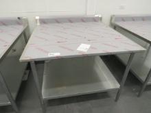 NEW BOOS 48IN X 48IN STAINLESS STEEL TABLE