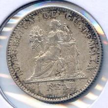 Guatemala 1899 silver 1 real XF