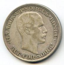 Norway 1913 silver 2 kronor VF