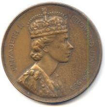 Great Britain 1953 QEII coronation medal by Spink XF