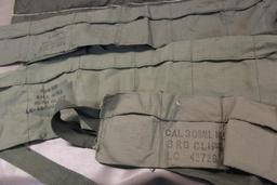 13 Military Bandoleers and Canteen Bag