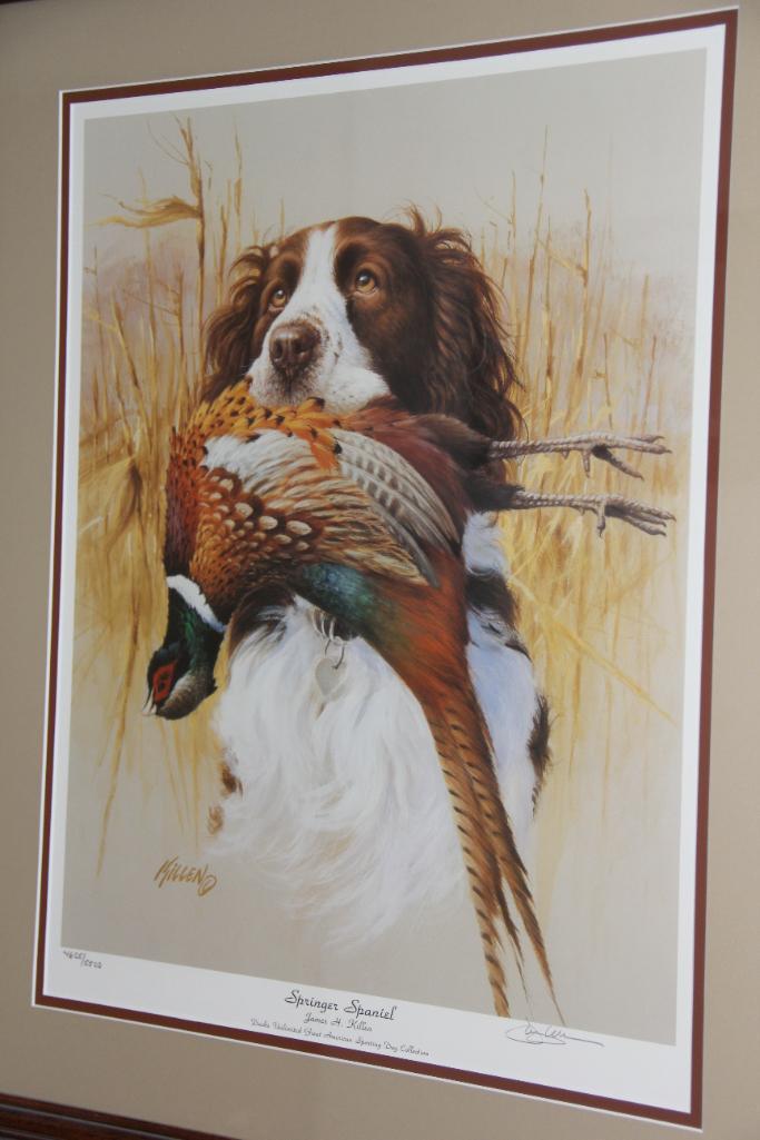 Two Limited Edition Ducks Unlimited Dog-Themed Artworks Signed by Artists