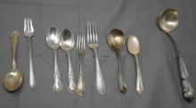Nine Pieces of Sterling Flatware