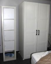 White Free-Standing Closet and Door Cabinet
