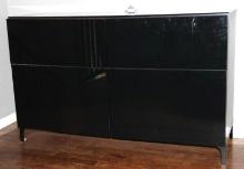 Black Drawer Cabinet with Contents.
