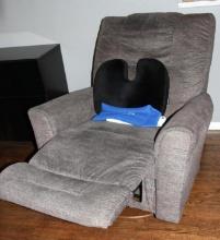Soft Gray Reclining, Rocking, and Revolving Chair