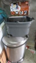 Stainless Steel Trash Can and Car Care Items
