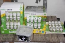 Two Cases 60 Watt Coil Bulbs and More