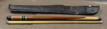 Two-Piece Wood Pool Cue in Case