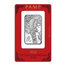 PAMP Suisse Silver Bar 1 oz - 2022 Tiger Design