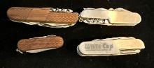 Swiss Army Style Knife Lot- Wood and stainless Winchester Brand