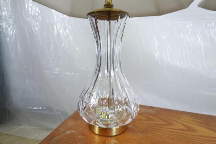 Pair Crystal Lamps With Shades