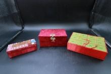3 Decorative Asian Boxes