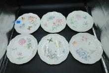 6 Lenox Butterfly Meadow Plates