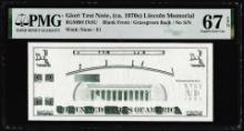 Circa 1970's Lincoln Memorial Giori Test Note PMG Superb Gem Uncirculated 67EPQ