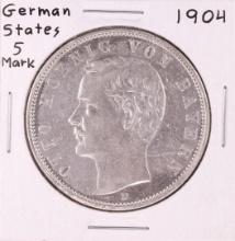1904 German States 5 Mark Silver Coin