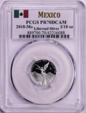 2018-Mo Mexico Proof 1/10 oz Silver Libertad Coin PCGS PR70DCAM