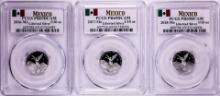 2016-2018-Mo Mexico Proof 1/10 oz Silver Libertad Coins PCGS PR69DCAM