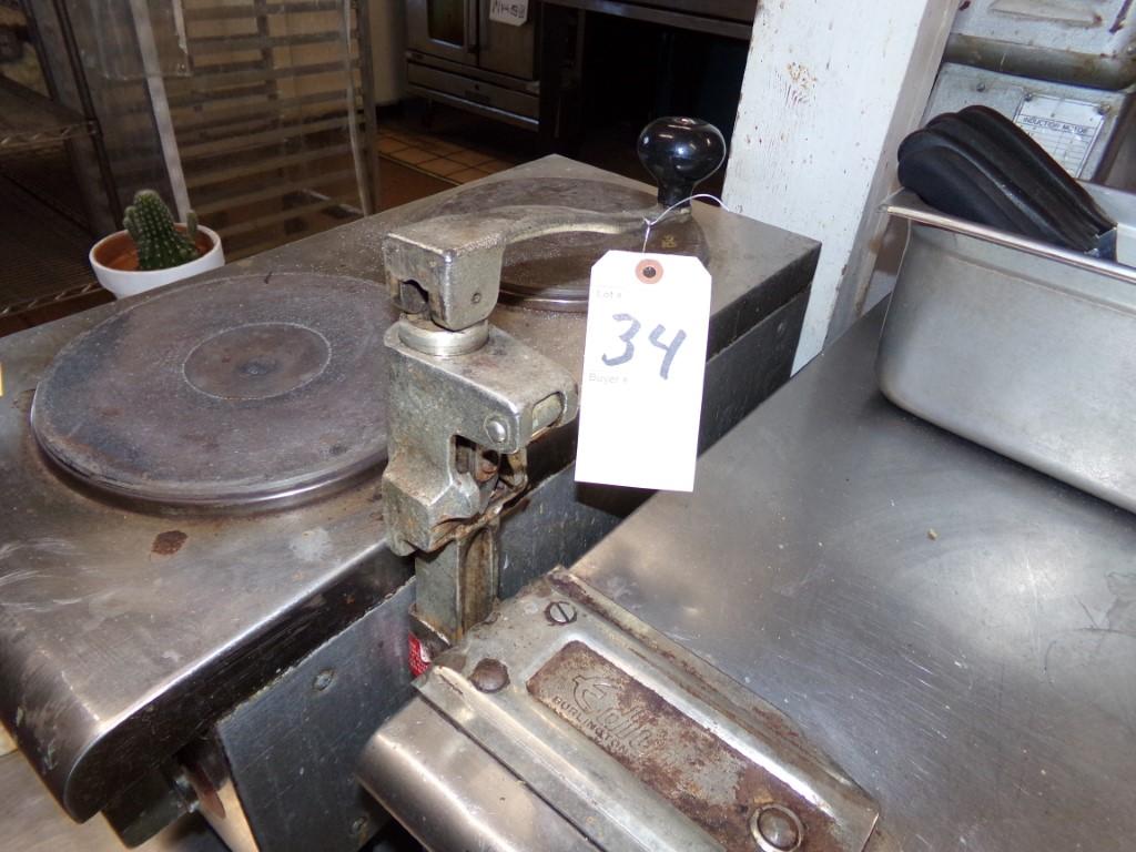 Commercial Can Opener Mounted to Lot # 33 Table