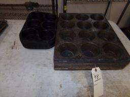 (8) Well Used, Heavy Duty Muffin Pans (12 Spot), And (6) 6-Spot Muffin Pans