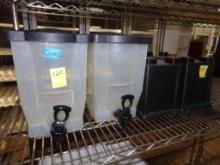 (2) Clear Beverage Dispensers w/Stools (2 X BID PRICE) (Inside)